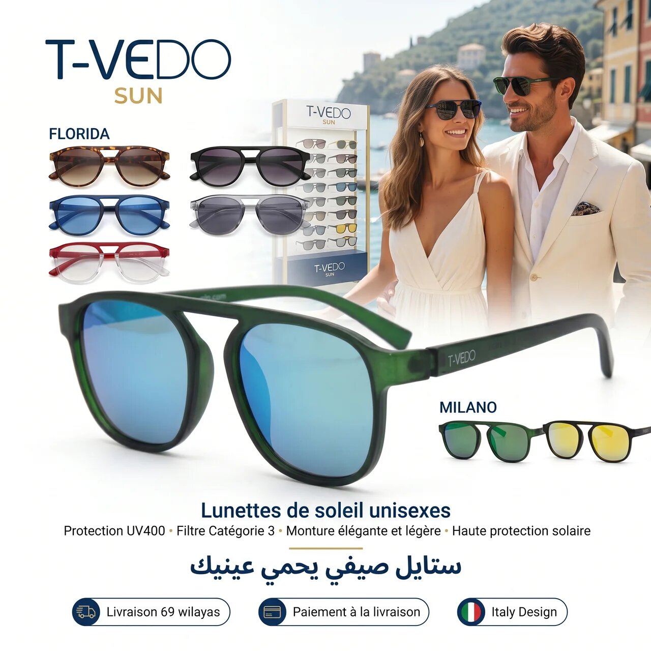 Lunette de soleil T-Vedo Sun Milano Verde 8032539567602