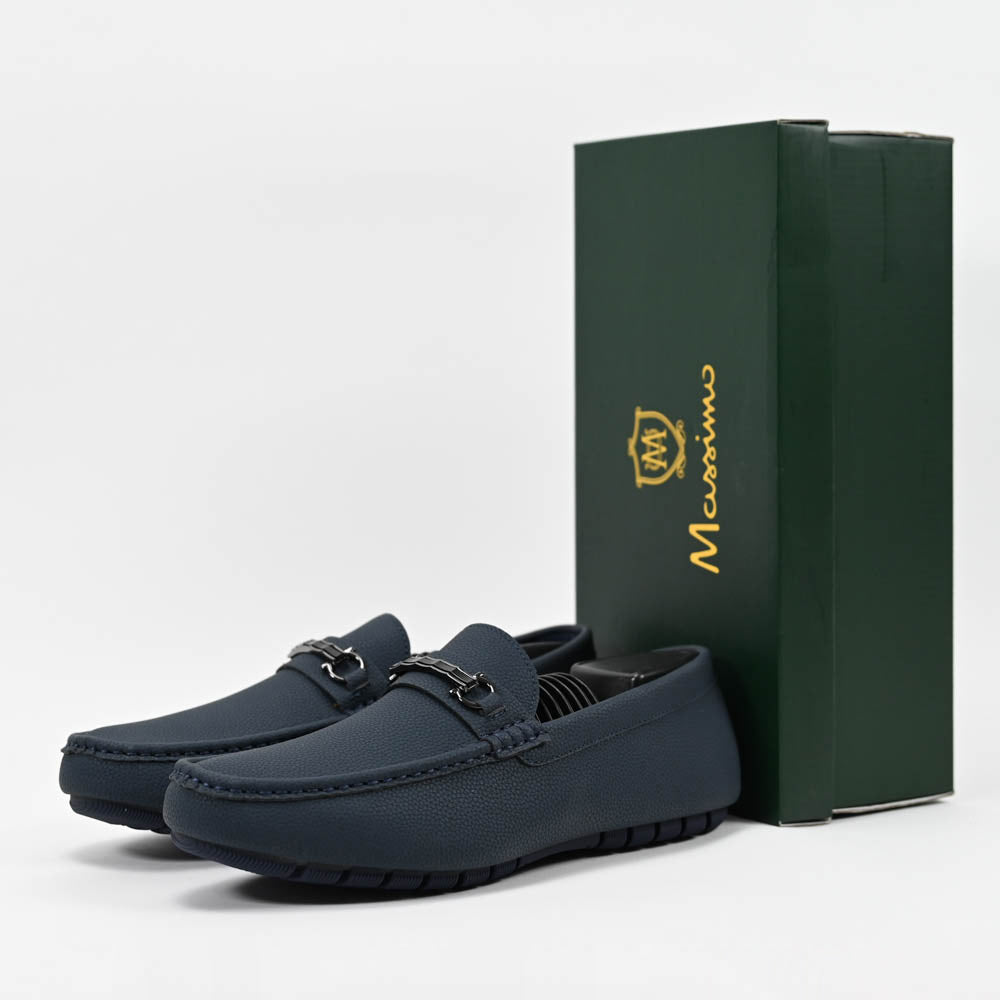 Massimo Mocassins Driving Loafers 222-10A-BLUE
