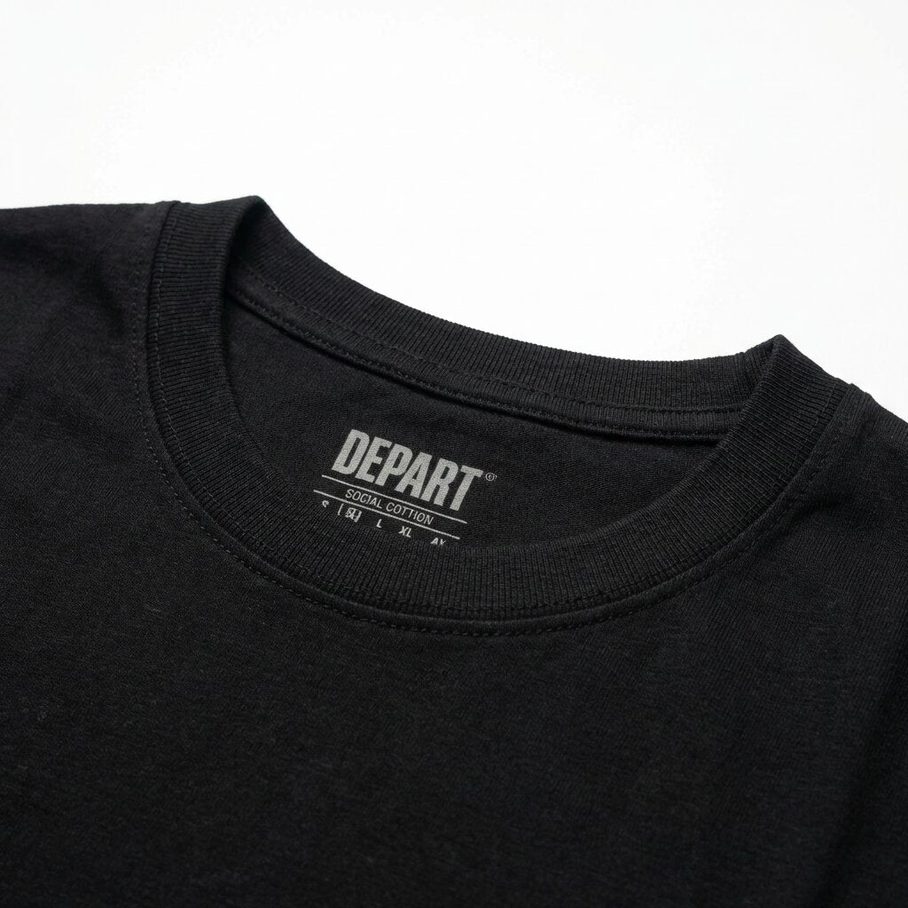 Depart — T-shirt homme noir coton