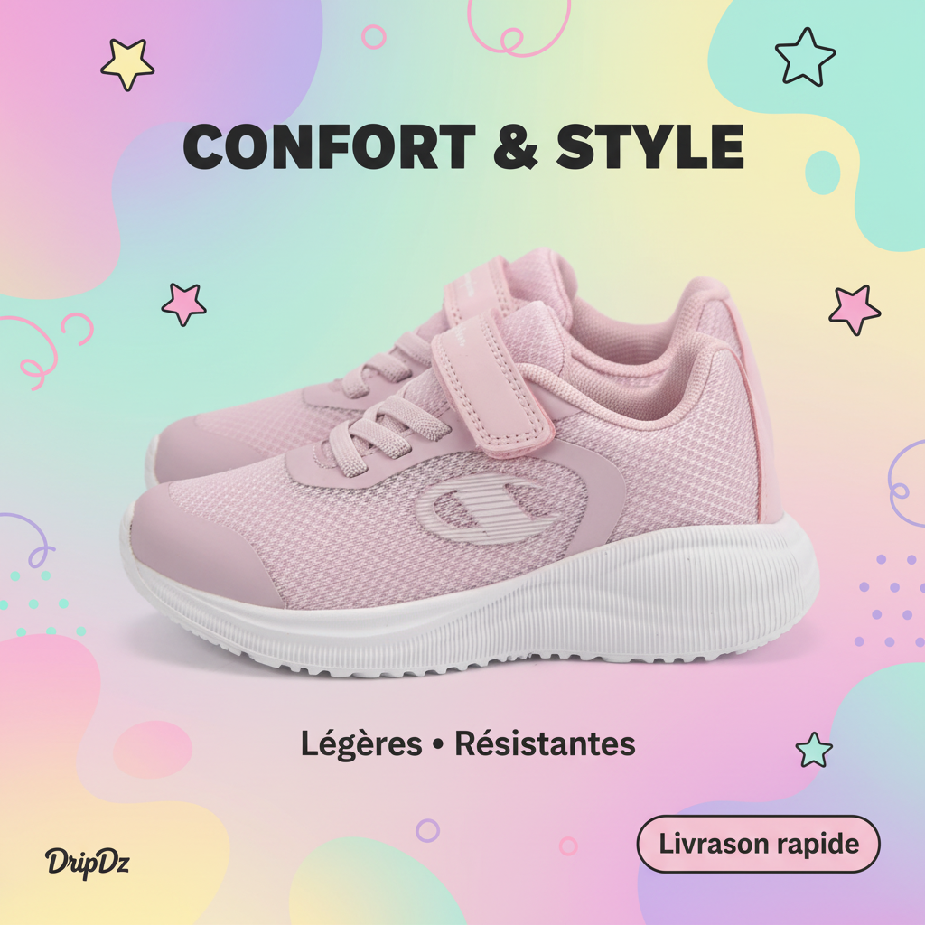 Champion — Sneakers enfant roses mode