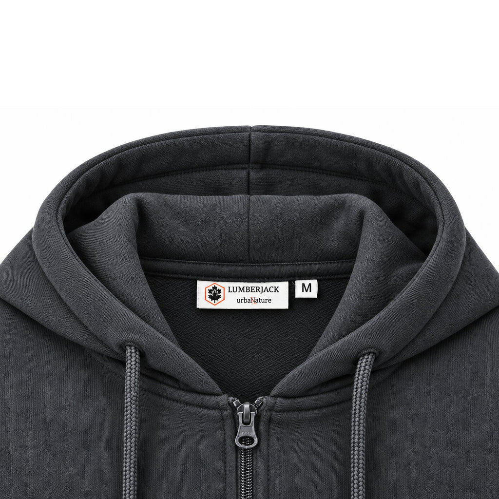 Lumberjack LBJ-00201-GRY — sweat zippé à capuche homme gris — vue 4