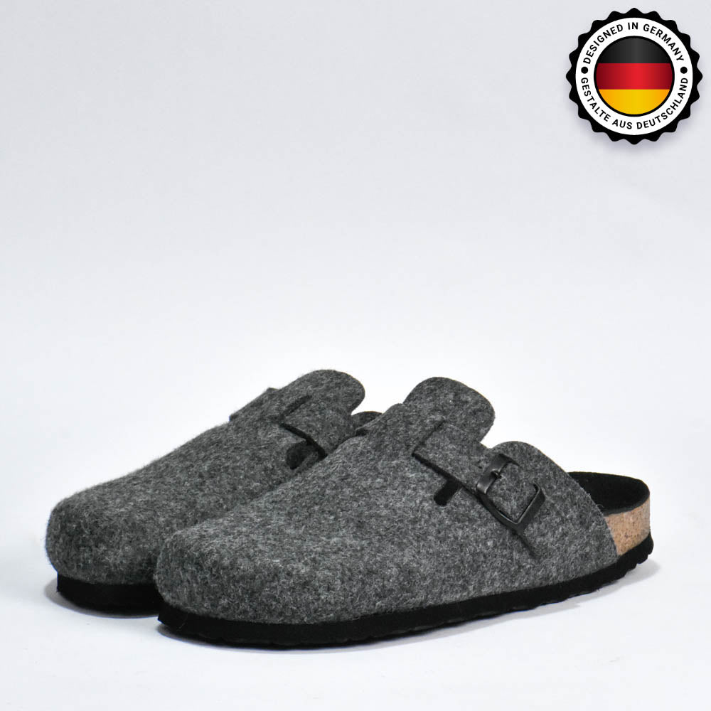 BIRKSBOT FEUTRE GRIS SOURIS PLANTA NOIR F-0GERSBOTFGSPN