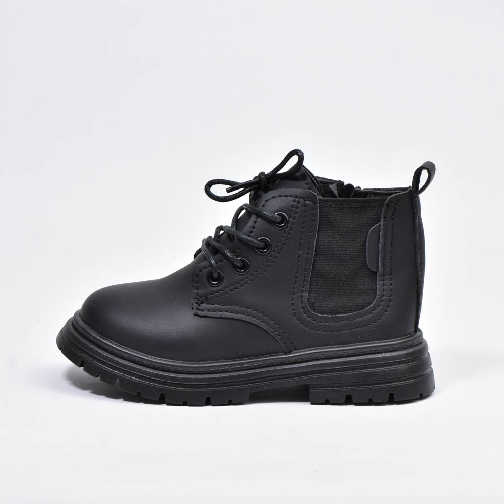 Bottes coordonnantes à lacets Noir Enfants \ 30172