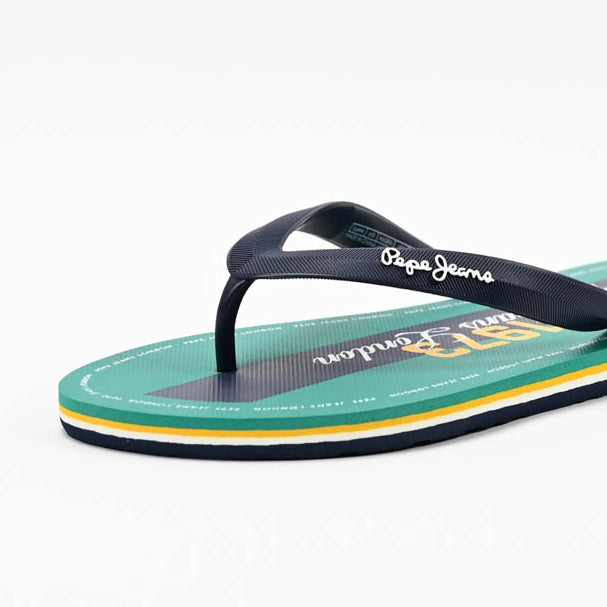Pepe Jeans Whale Club — Tongs homme bleues