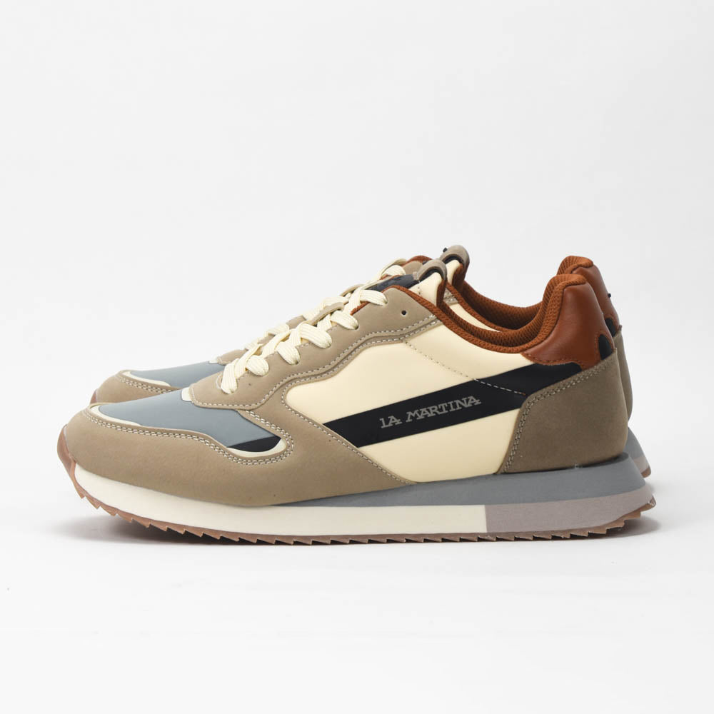 La Martina Low Sneakers Blue Leather LFM252-040-A70-AE