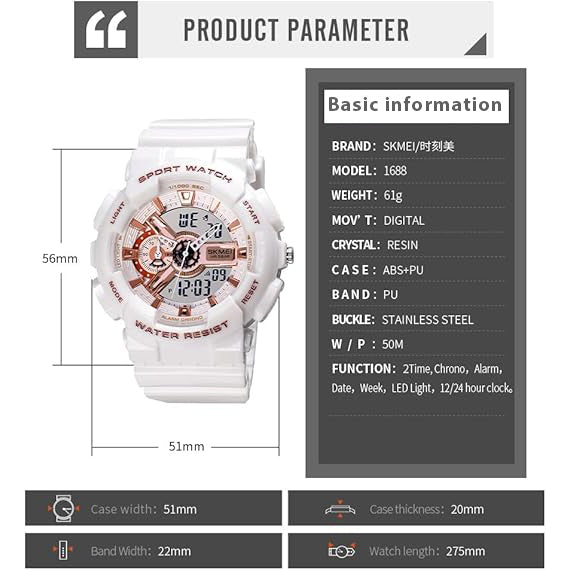 Montre SKMEI Blanche