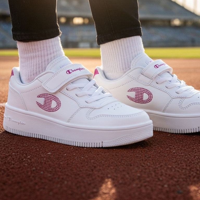 Champion — Chaussures enfant running blanches