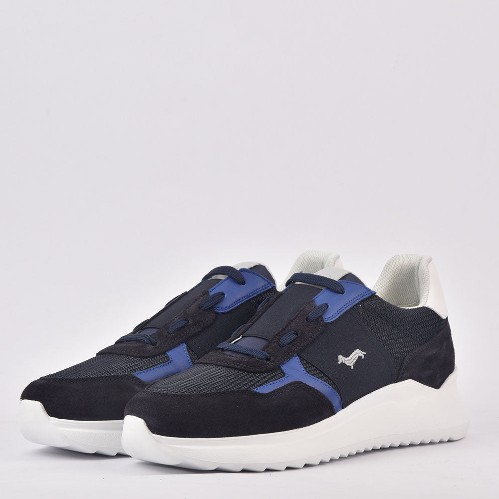 Harmont and Blaine - CHAUSSURE HOMME DAIM TISSU TEX BLEU EFM231-062-6190