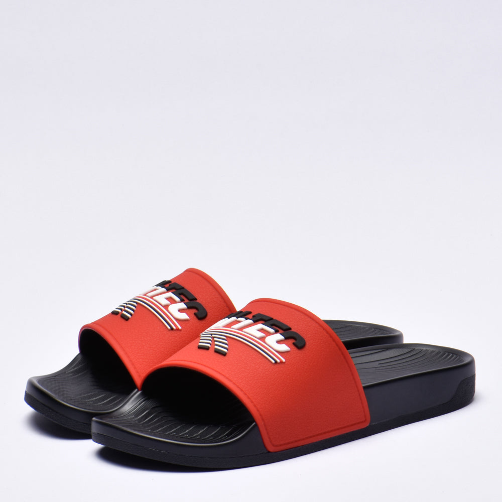 Hi-Tec Heritage — Claquettes noir rouge