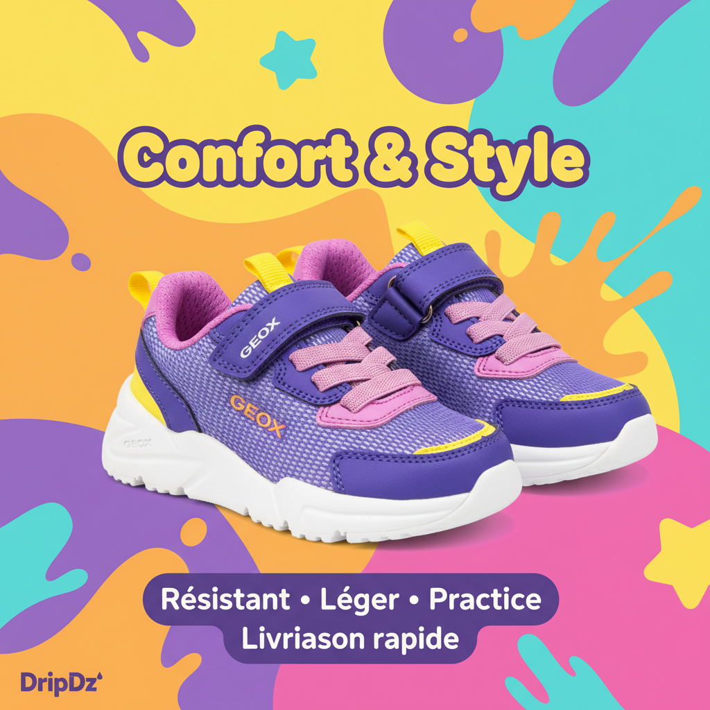 Geox — Baskets enfant bleu ciel mode
