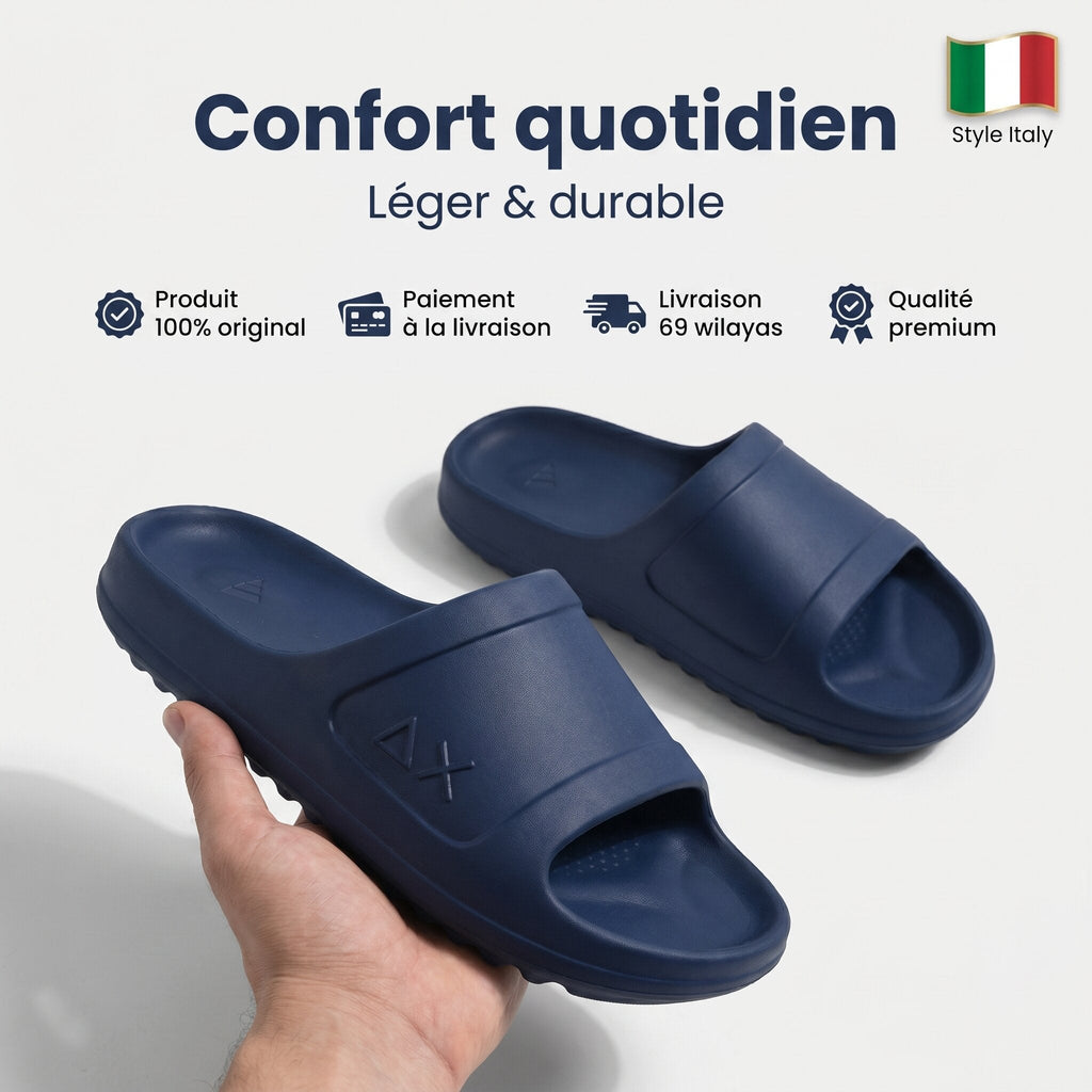 SUN68 Slippers Mono 07 Claquettes X36112-07-NAVY-BLUE