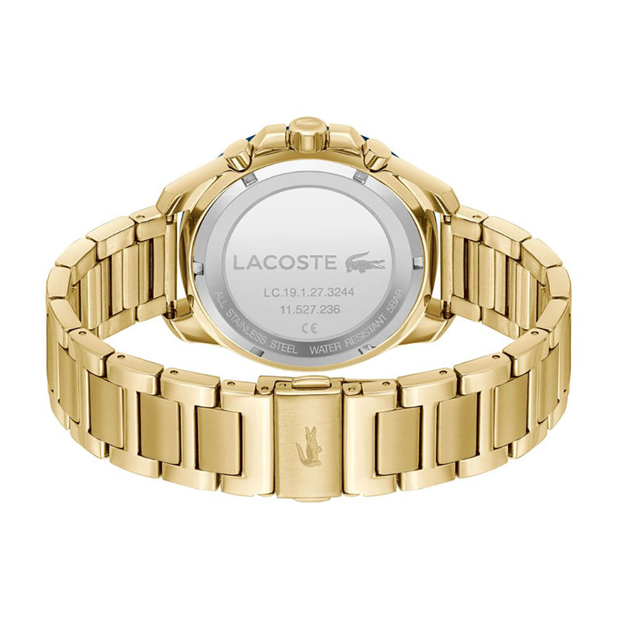 Lacoste — Montre acier doré marine