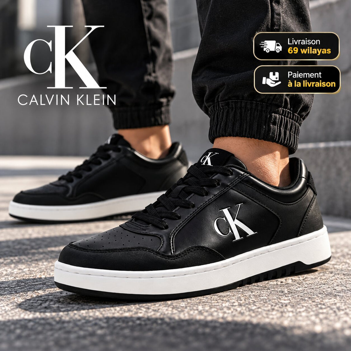 Baskets Calvin Klein Classic Casual Homme FWOFW3687C-BW