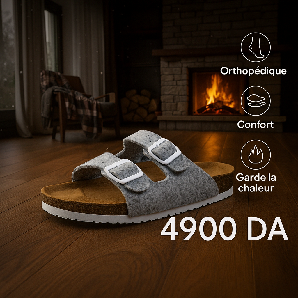 BIRK ARIZONA FEUTRE GRIS EVA BLANC