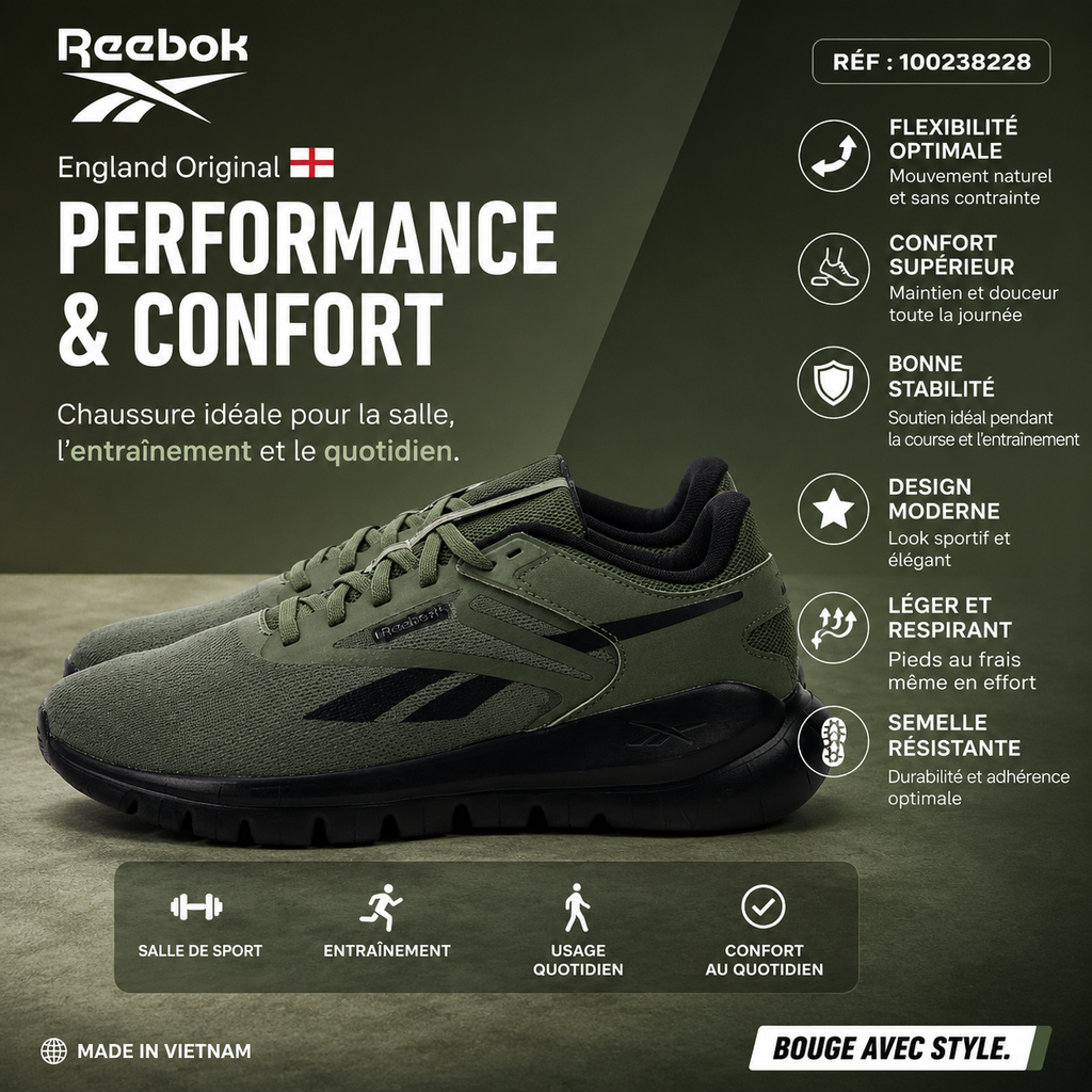 Reebok Split Flex — Chaussures d'entraînement homme noires