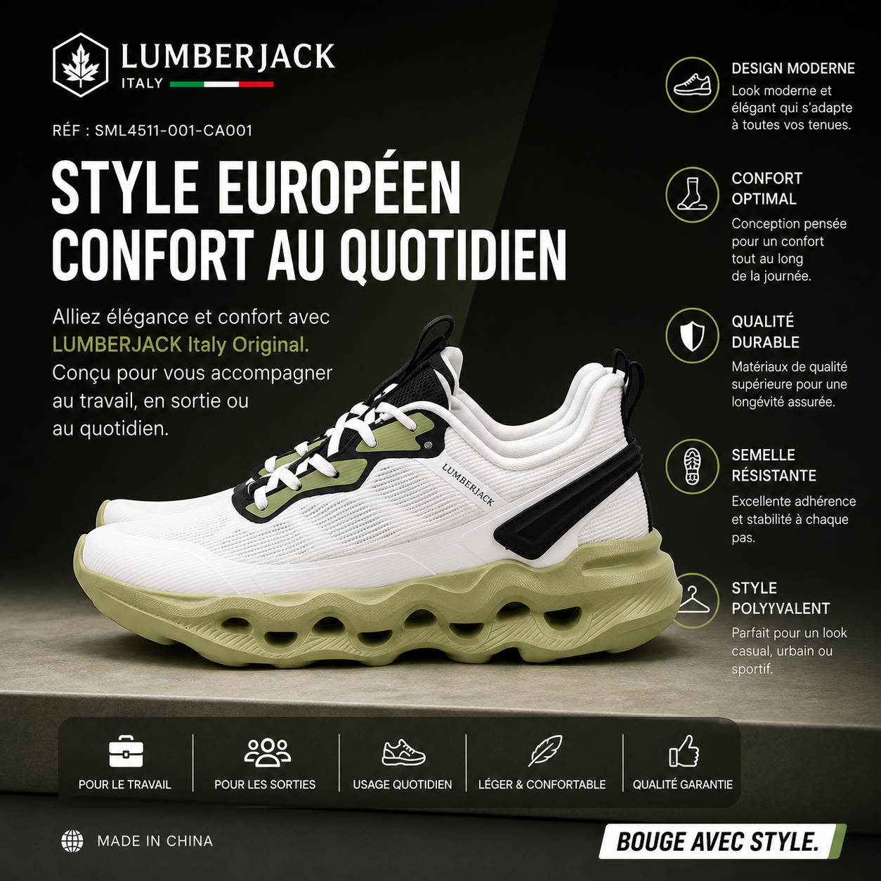 LUMBERJACK WOLFISH SML4511-001-CA001
