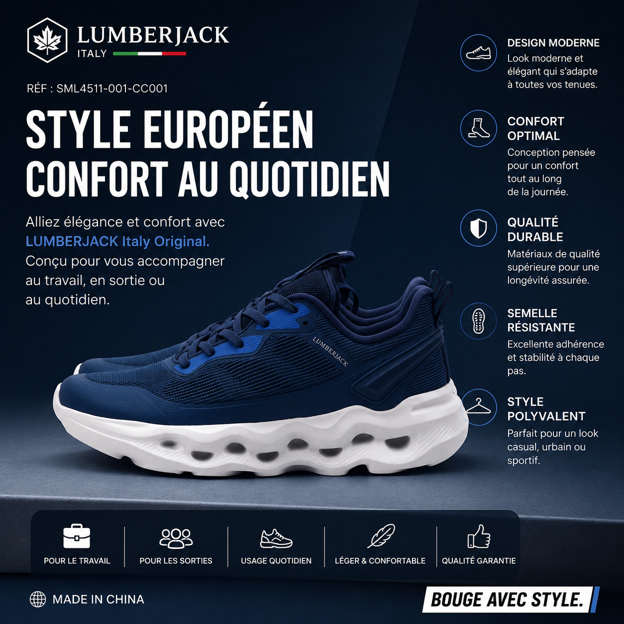 LUMBERJACK WOLFISH SML4511-001-CC001