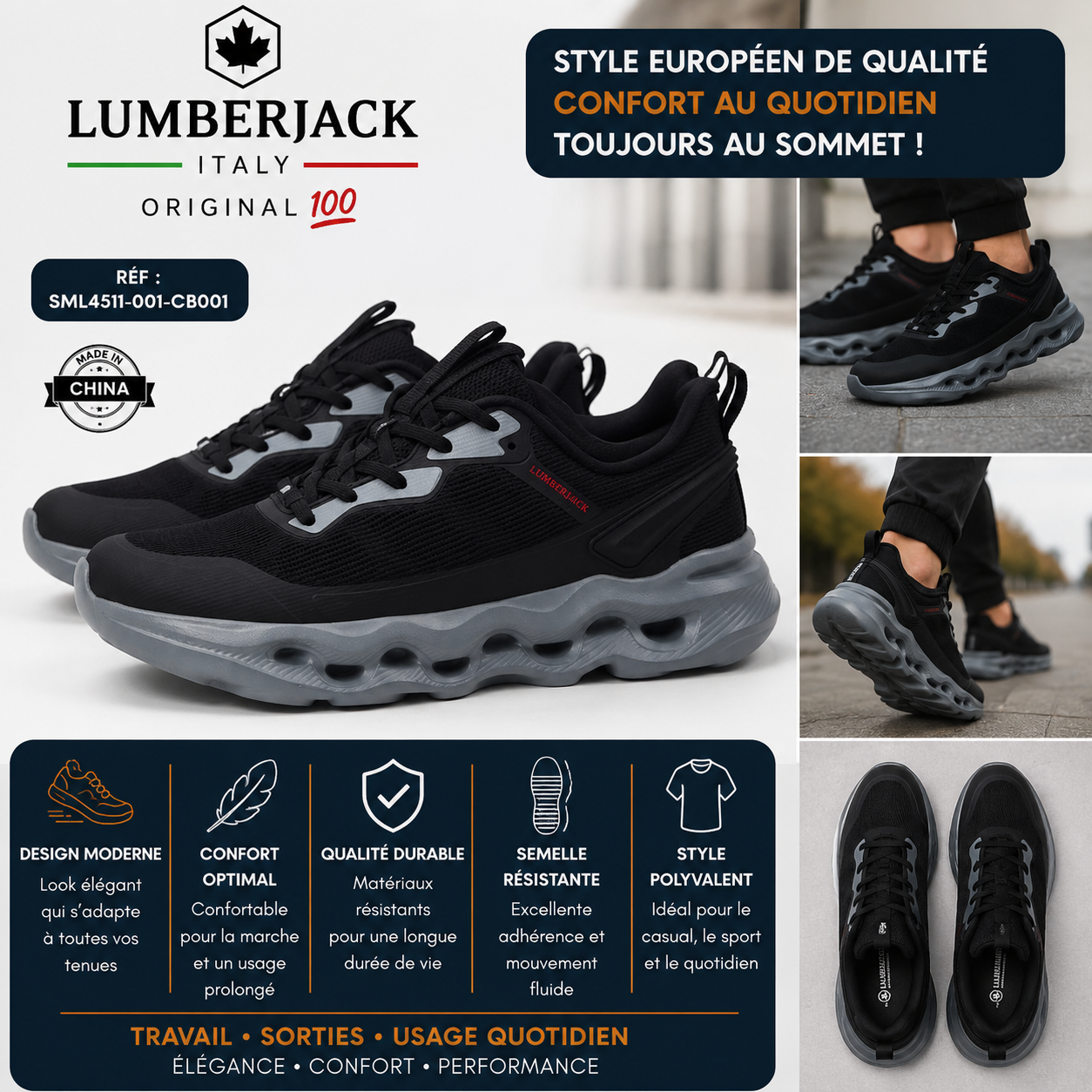 LUMBERJACK WOLFISH SML4511-001-CB001