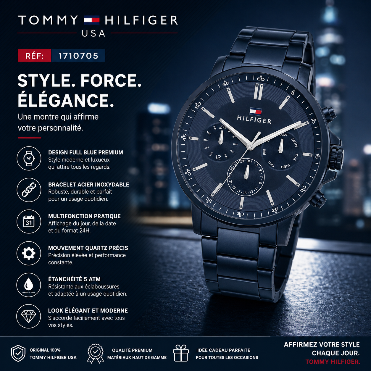 Tommy Hilfiger Tyson Multi-Function Watch 1710705