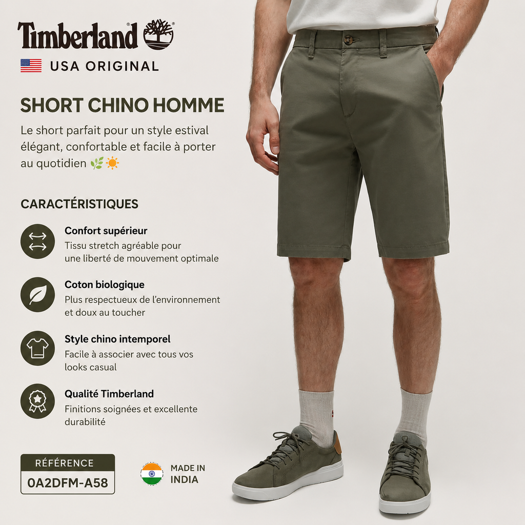 Timberland Claremont Twill Chino Shorts 0A2DFM-A58
