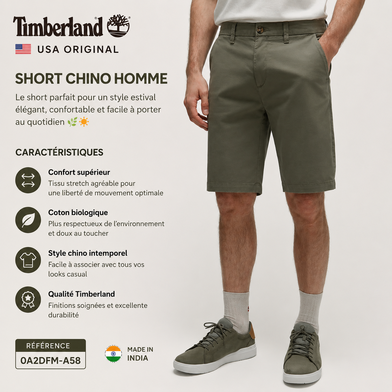 Timberland Claremont Twill Chino Shorts 0A2DFM-A58