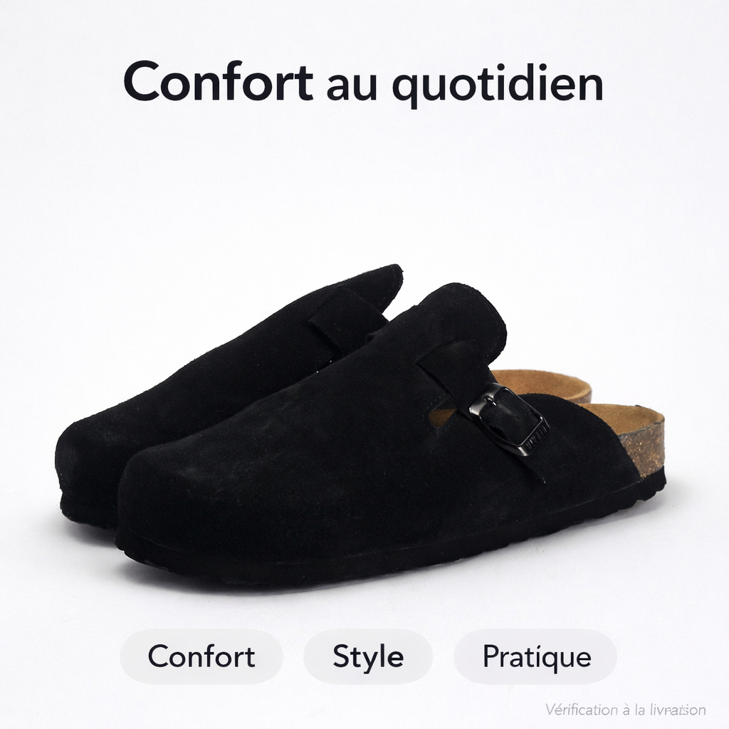 SABOT BIRK DAIM NOIR