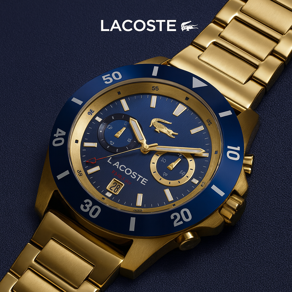 MONTRE Lacoste Gold Steel Navy Dial Multi-function Men\'s Watch  2011343