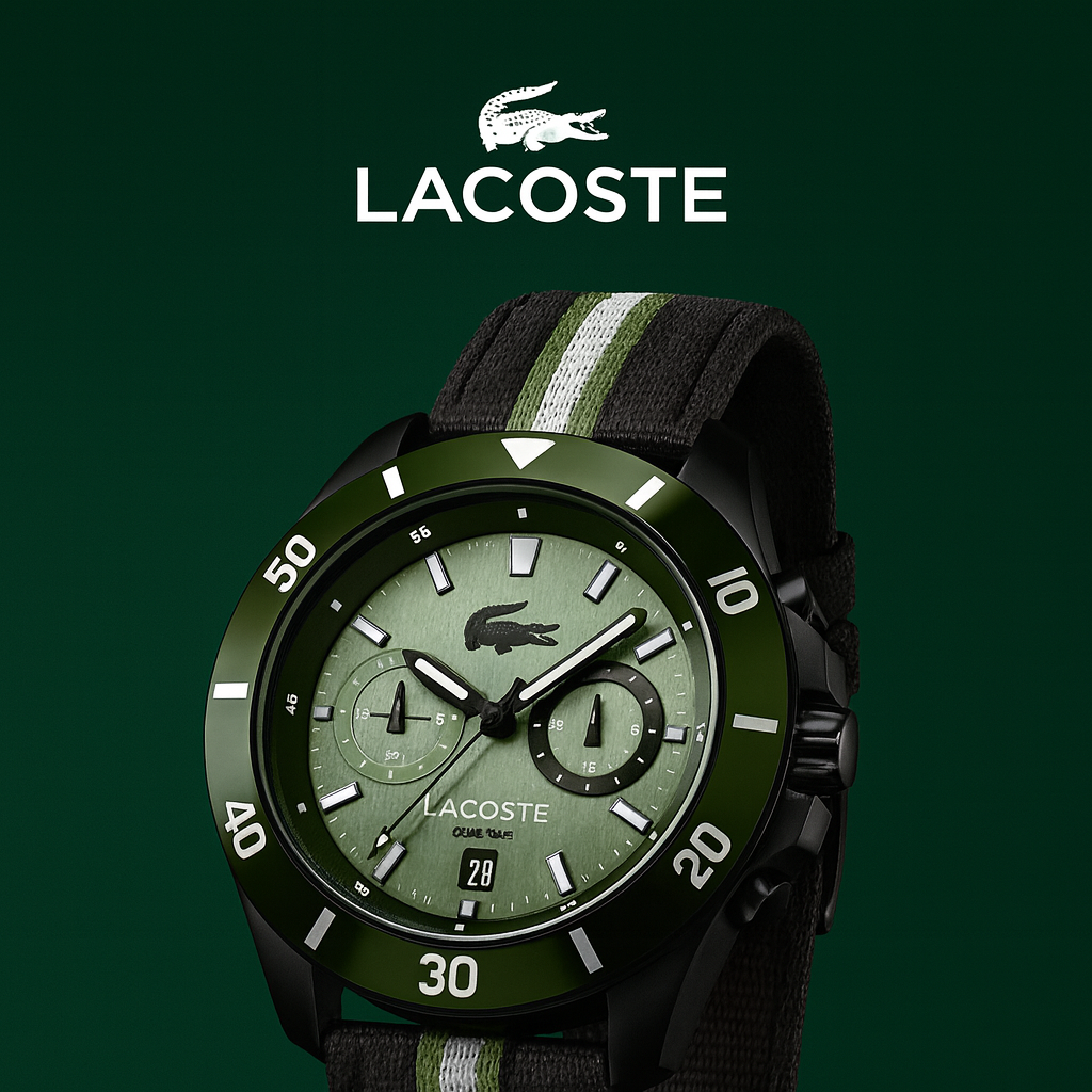 MONTRES Lacoste Toronga Dual Time Date Noir / Vert 2011341
