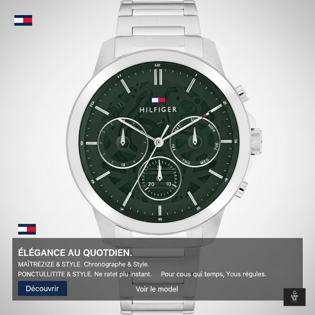 Tommy Hilfiger Henry — Montre cuir