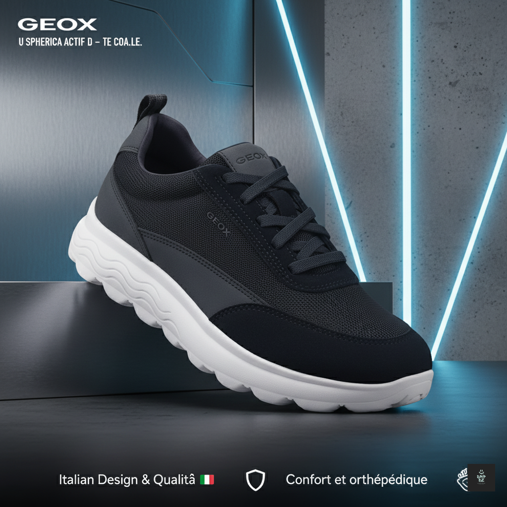 GEOX U SPHERICA A - MESH SUEDE - U45BYA-01422-C4002