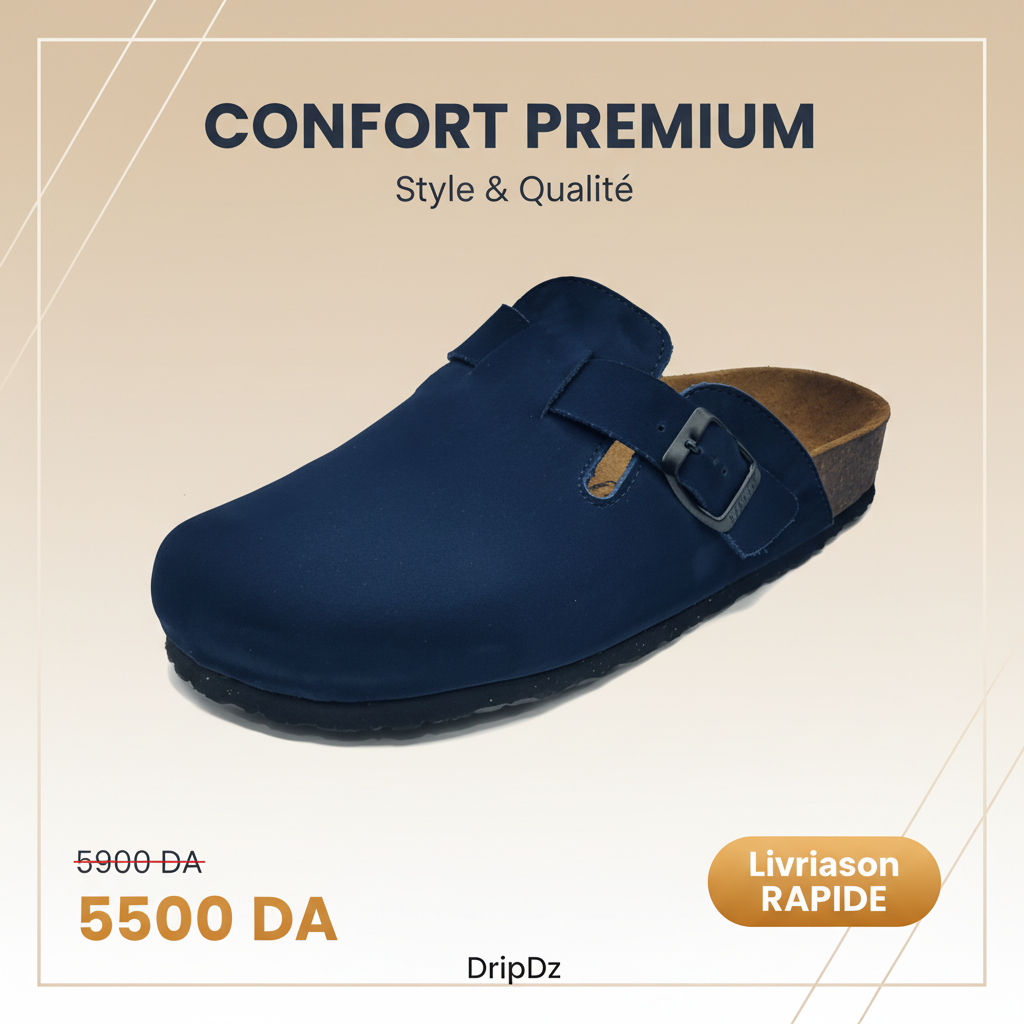 SABOT BIRK BOSTON NUBUCK BLEU