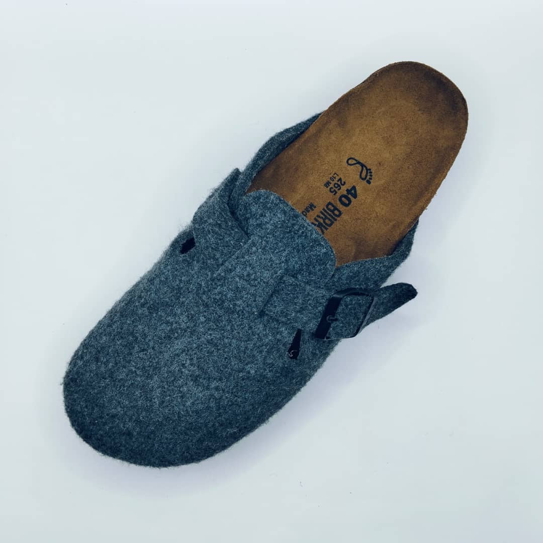 SABOT BIRK BOSTON FEUTRE GRIS SOURIS