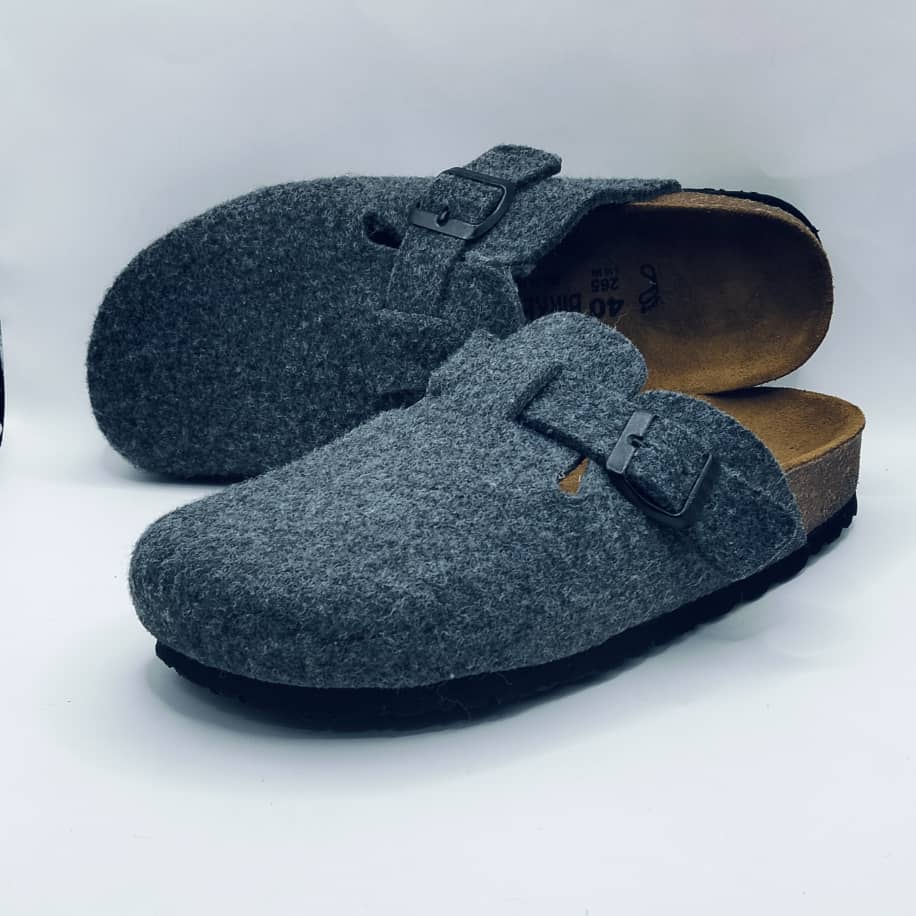 SABOT BIRK BOSTON FEUTRE GRIS SOURIS