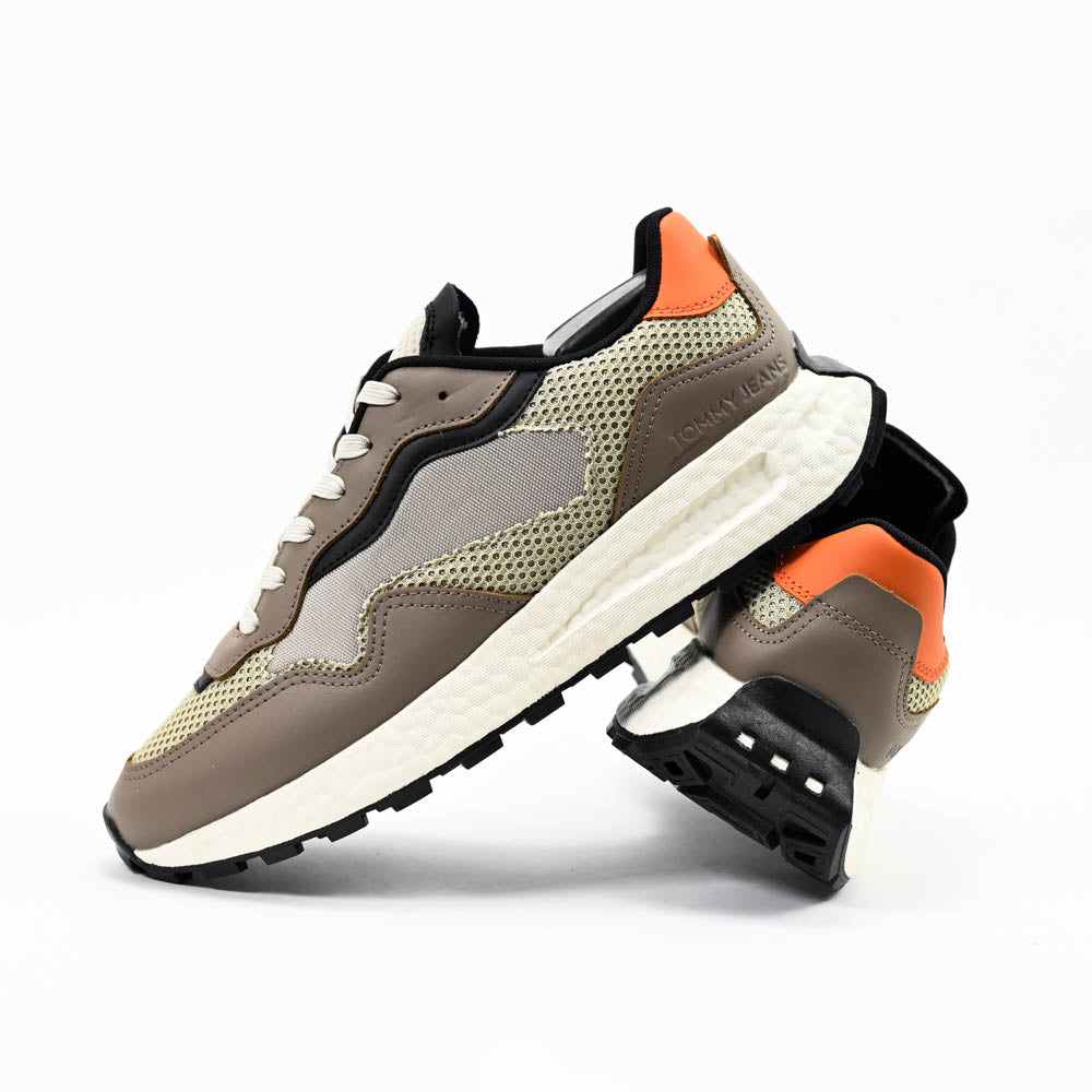 Tommy Hilfiger Men Sneakers EM0EM01259-BROWN-BEIGE