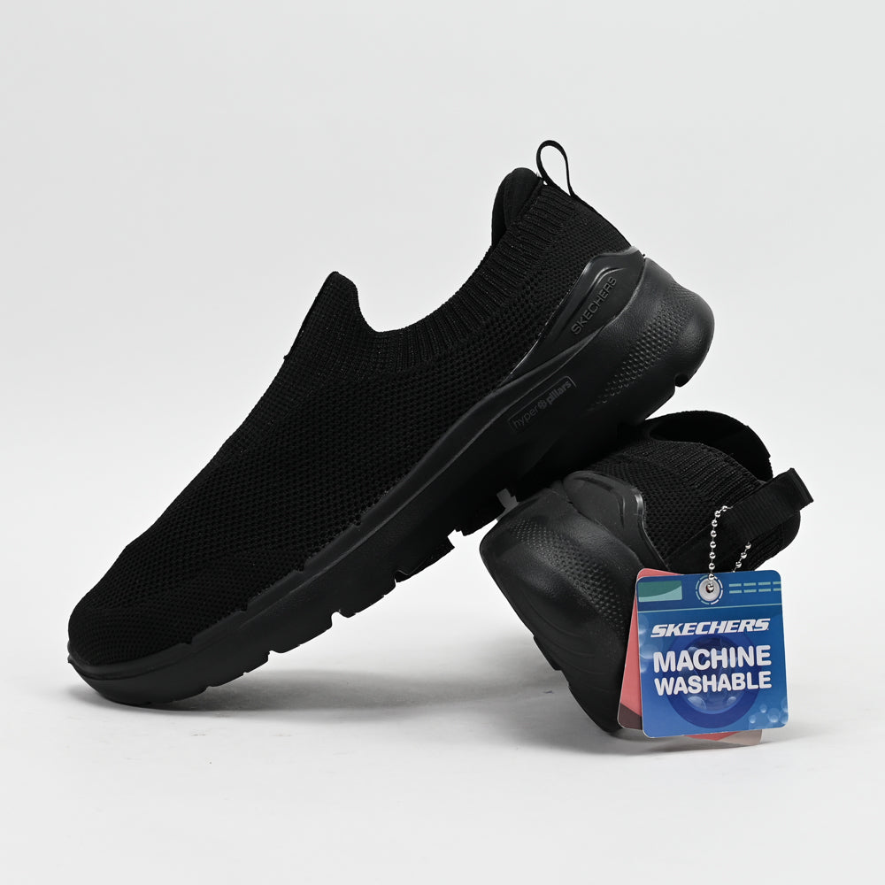 Skechers GO WALK 6 Vibrant Smile — baskets femme noir détail