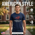 American College t-shirt pour Homme TS260103-NAVY-BORD