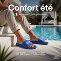 SUN68 Logo Blue Slippers X36110-58
