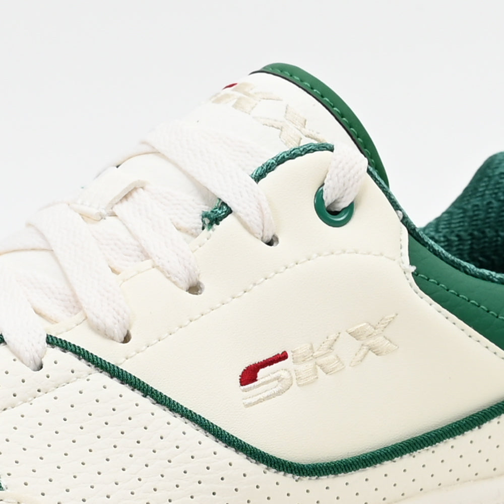 Skechers Sport Court 92 Ottoman — baskets homme blanc vert vue dessus