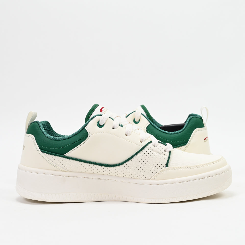 Skechers Sport Court 92 Ottoman — baskets homme blanc vert profil intérieur