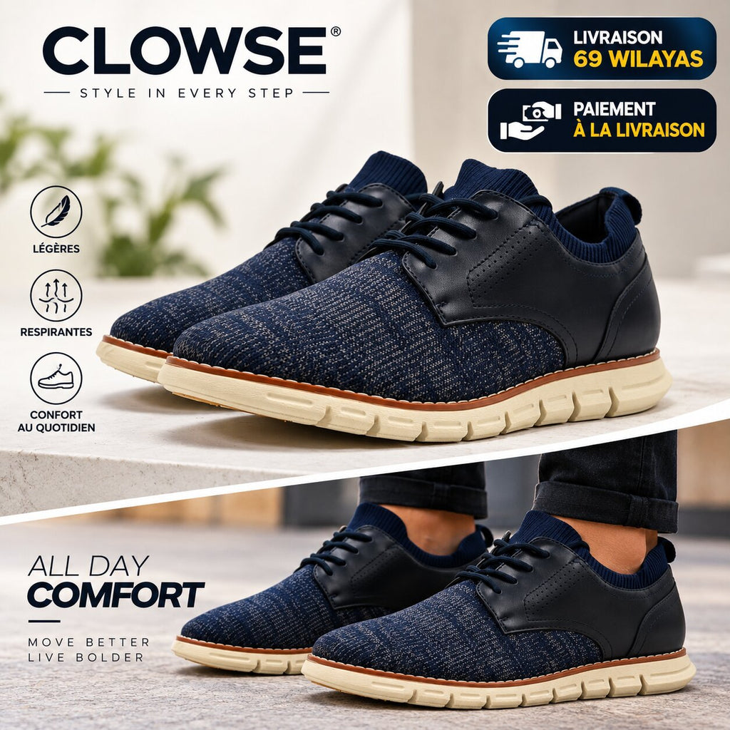 Clowse Oxfords Navy — chaussures homme