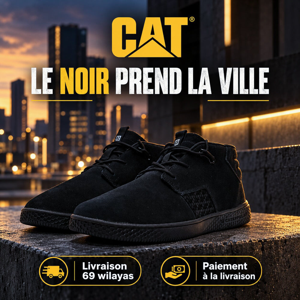 Baskets CAT Pause Mid Noir Homme P110541