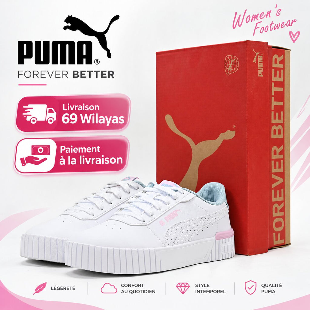PUMA Carina 2.0 Tropical Jr — baskets enfant blanc