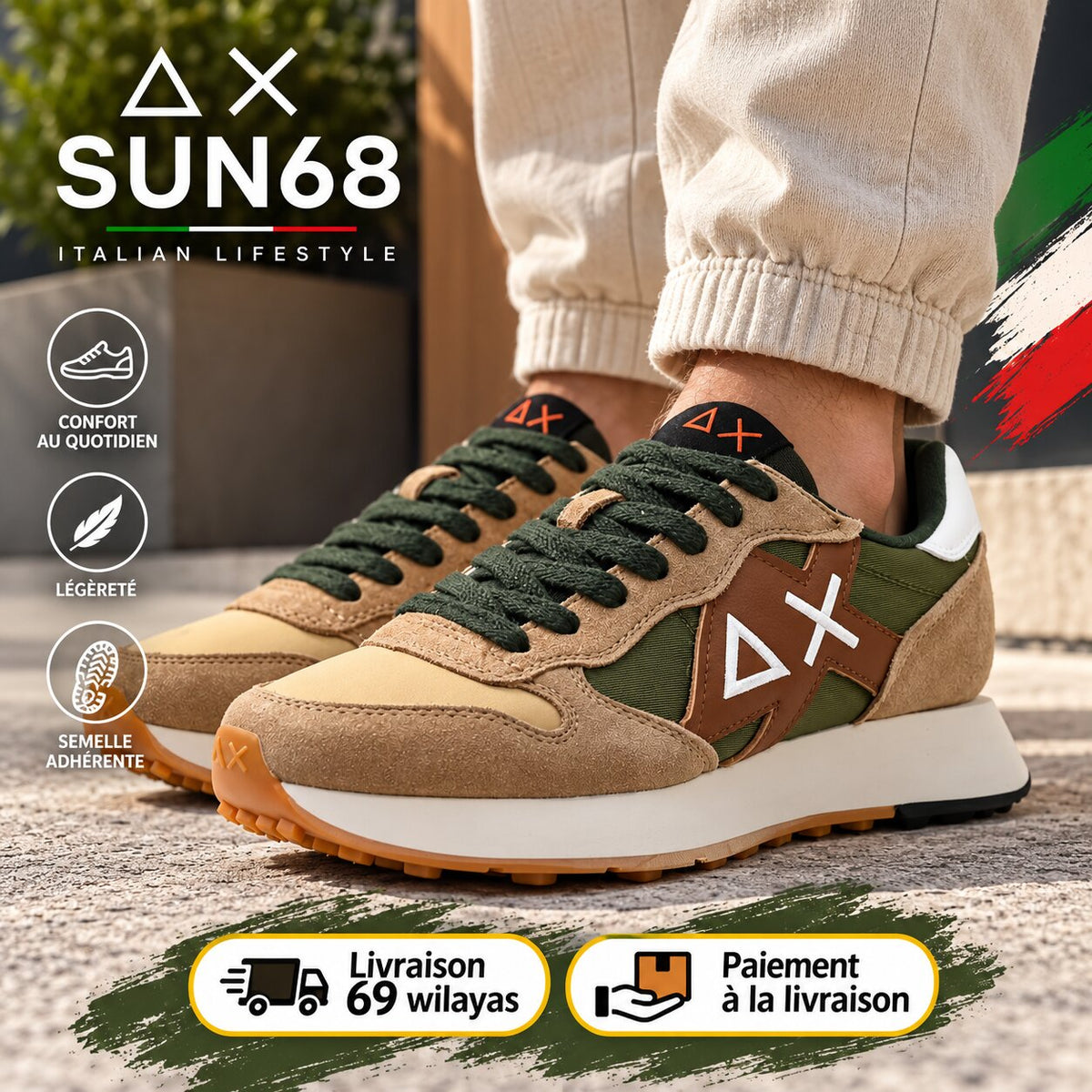 SUN68 Z45114-77 — baskets homme