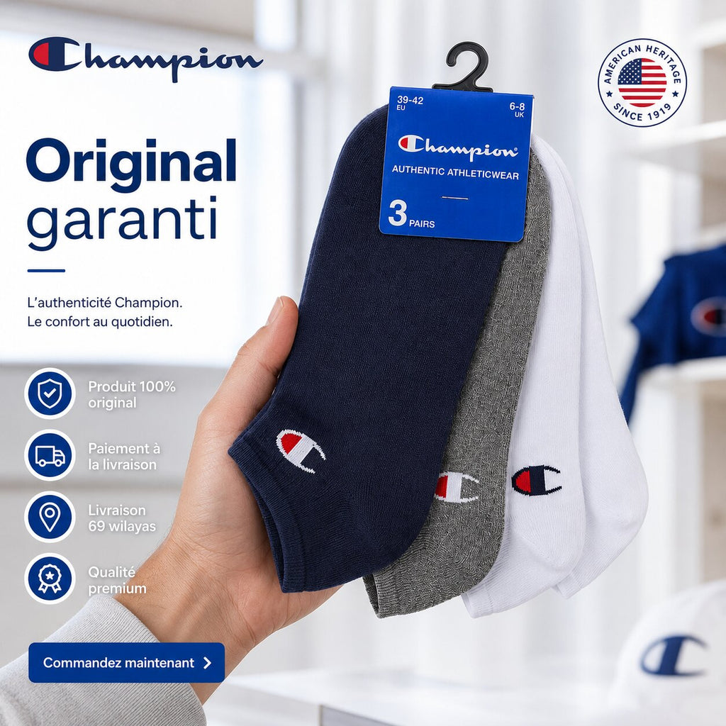 Champion 3-Pack Sneaker Socks Navy-White-Grey U24560-BS501