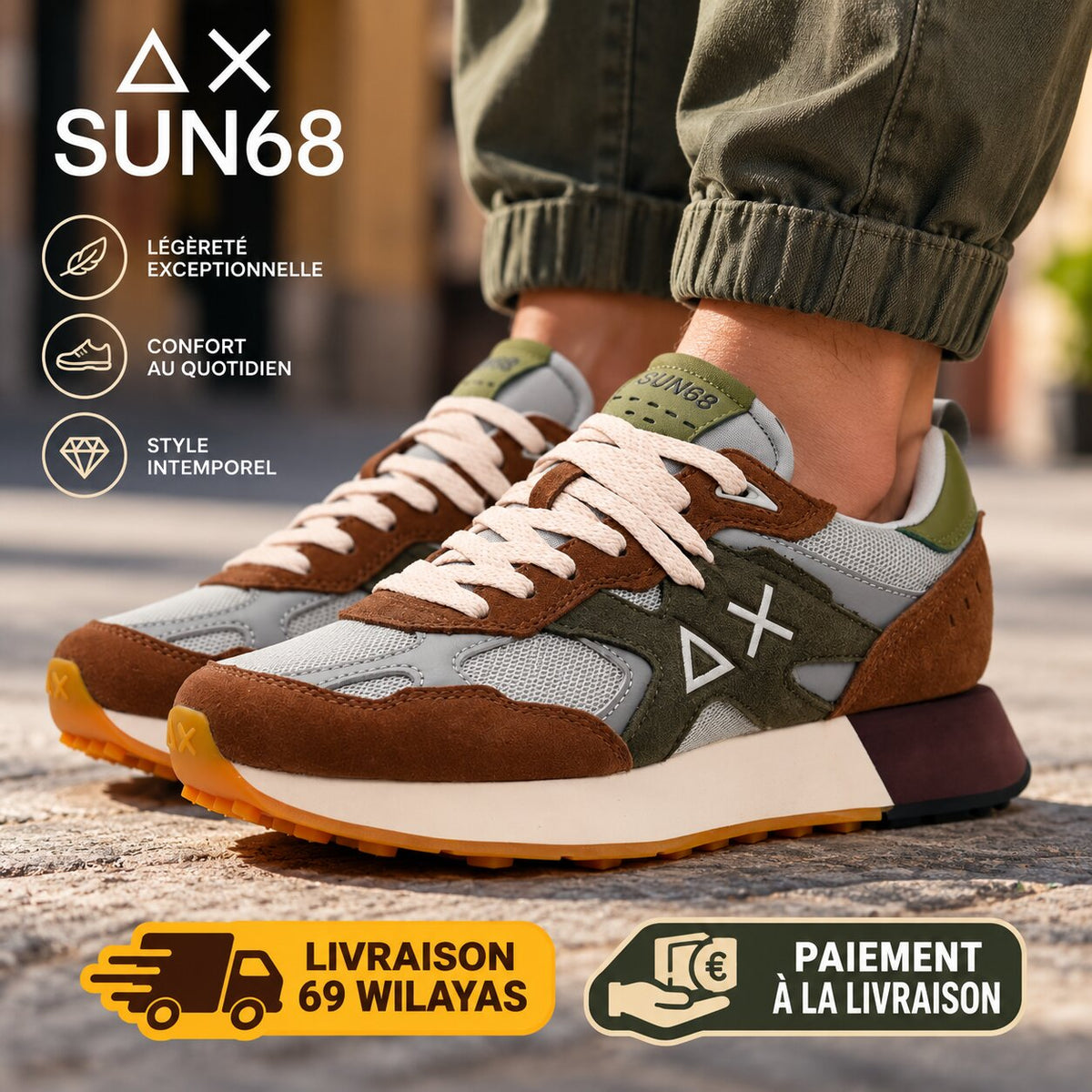 SUN68 Z35115-08 — baskets homme
