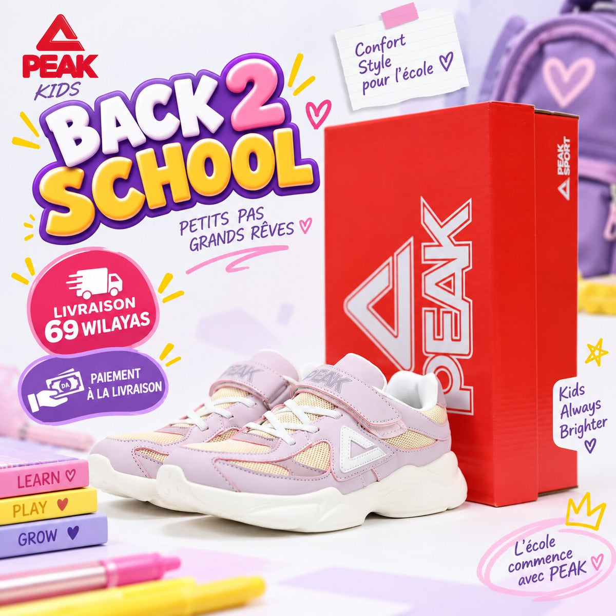 PEAK Kids EK59520E-00I7 — baskets enfant