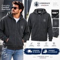 Lumberjack LBJ-00201-GRY — sweat zippé à capuche homme gris — vue 3