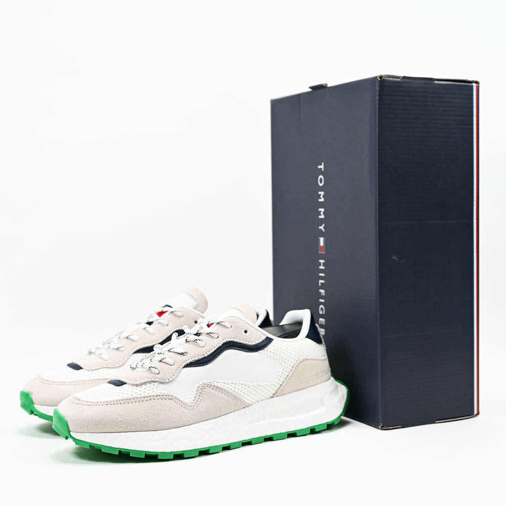 Tommy Hilfiger Men Sneakers EM0EM01259-WHITE-GREEN