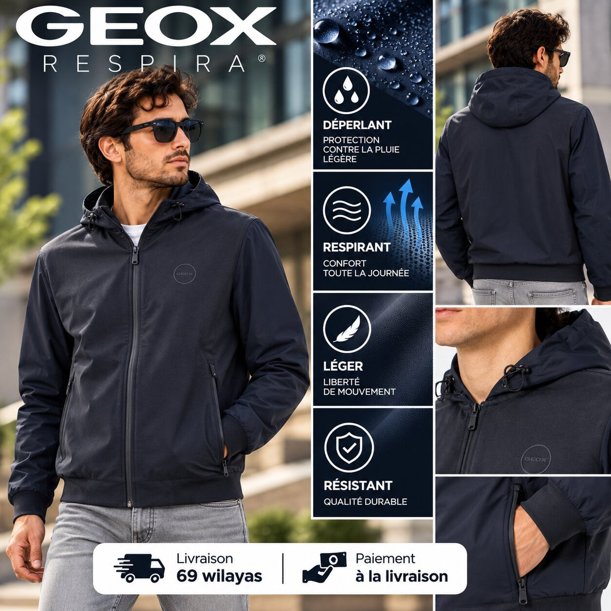 GEOX M4575DT3103-F1624 — veste homme — vue 3