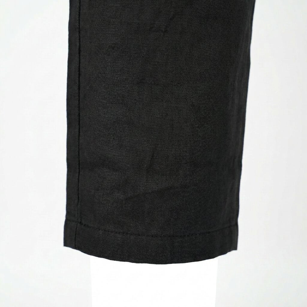 Départ — Pantalon en lin noir pour homme